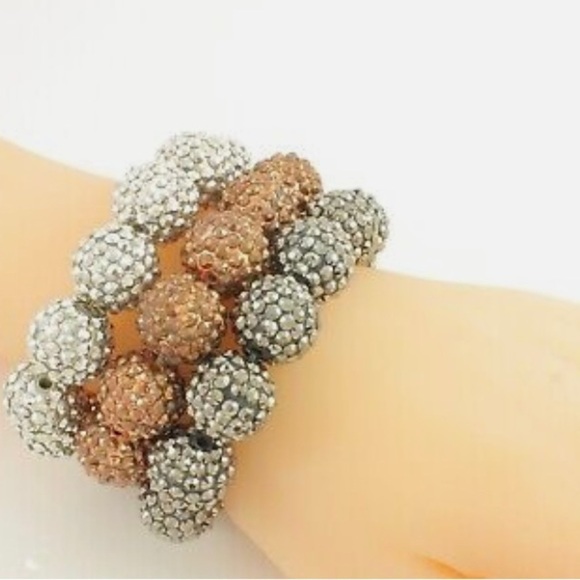 🆕 Kenneth Jay Lane Box Set of Disco Balls Stretch Bracelets - Picture 5 of 6